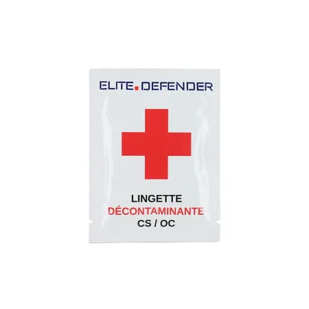 Lingette décontaminante CS et OC Elite Defender