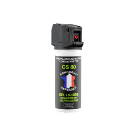 Bombe lacrymogène au Gel CS 80 50ML Concorde Defender