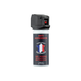 Bombe lacrymogène au Gel Poivre 50ML Concorde Defender