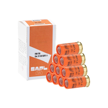 10 cartouches de défense FUN TIR Calibre 12/50 SAPL