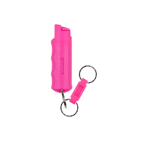 Bombe lacrymogène porte-clefs au Gel Poivre 16.2ML rose Sabre Red
