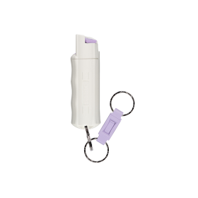 Bombe lacrymogène porte-clefs au Gaz Piment rouge 16.2ML blanc Sabre Red