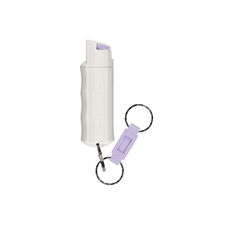 Bombe lacrymogène porte-clefs au Gaz Piment rouge 16.2ML blanc Sabre Red