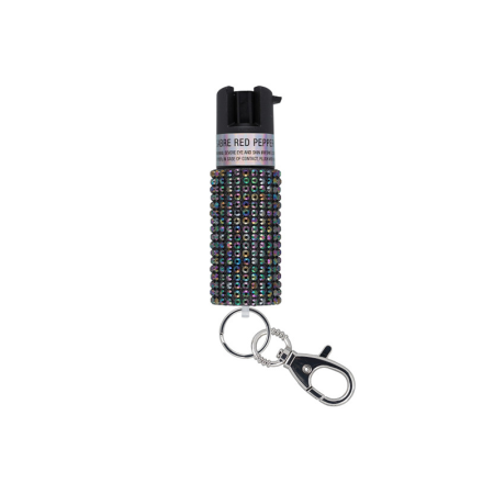 Bombe lacrymogène porte-clefs au Gel Poivre 15ML Strass Sabre Red