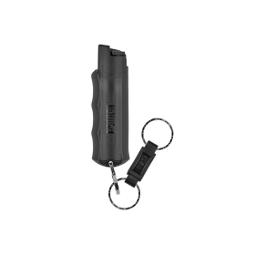 Bombe lacrymogène porte-clefs au Gaz Piment rouge 16.2ML noire Sabre Red