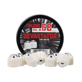 40 Billes acier Devastator calibre .68 blanches de chez Razor Gun