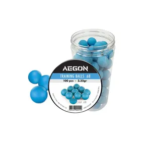 100 Billes entrainement bleues ou orange selon arrivage en calibre .68 Aegon