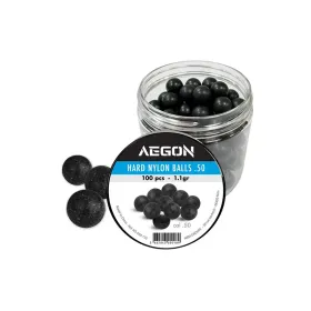 Boîte de 100 Billes durcies nylon calibre .50 Aegon