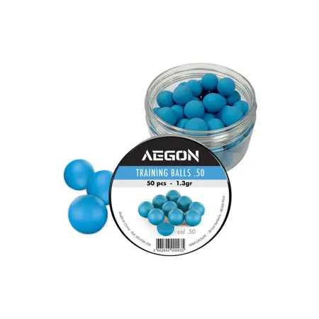 50 Billes entrainement bleues ou oranges selon arrivage Aegon calibre .50