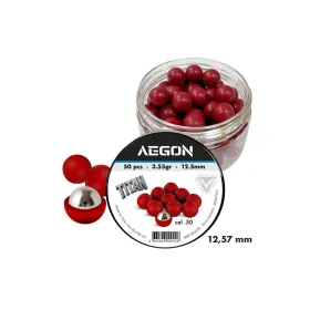 Boîte de 50 billes Aegon Titan .50 noyau acier