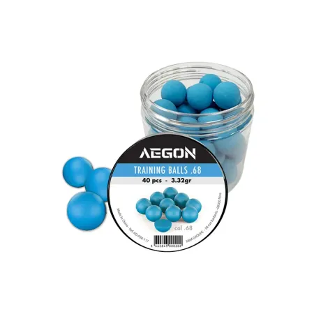 Billes entraînement .68 Aegon bleu ou orange – 40 billes