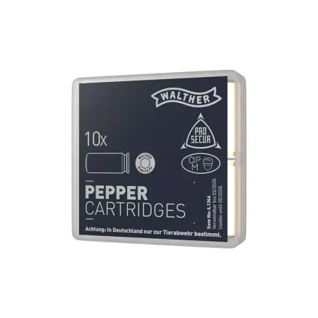 Boîte de 10 cartouches Walther 9 mm PAK au poivre