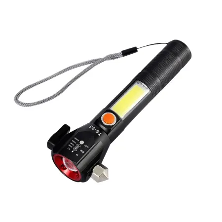 Lampe de poche rechargeable LED T6-38 avec brise vitre intégré 300 Lumens