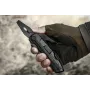 Couteau de survie pliant multifonctions en acier noir 9 en 1